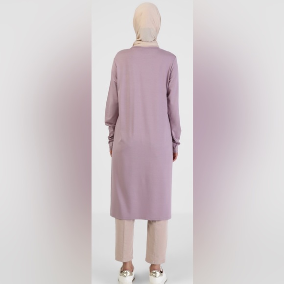 Dark Lilac Crew Neck Tunic - Picture 3 of 3